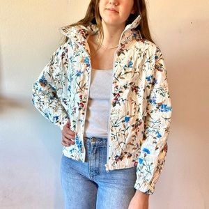 NWT MAJE floral raincoat